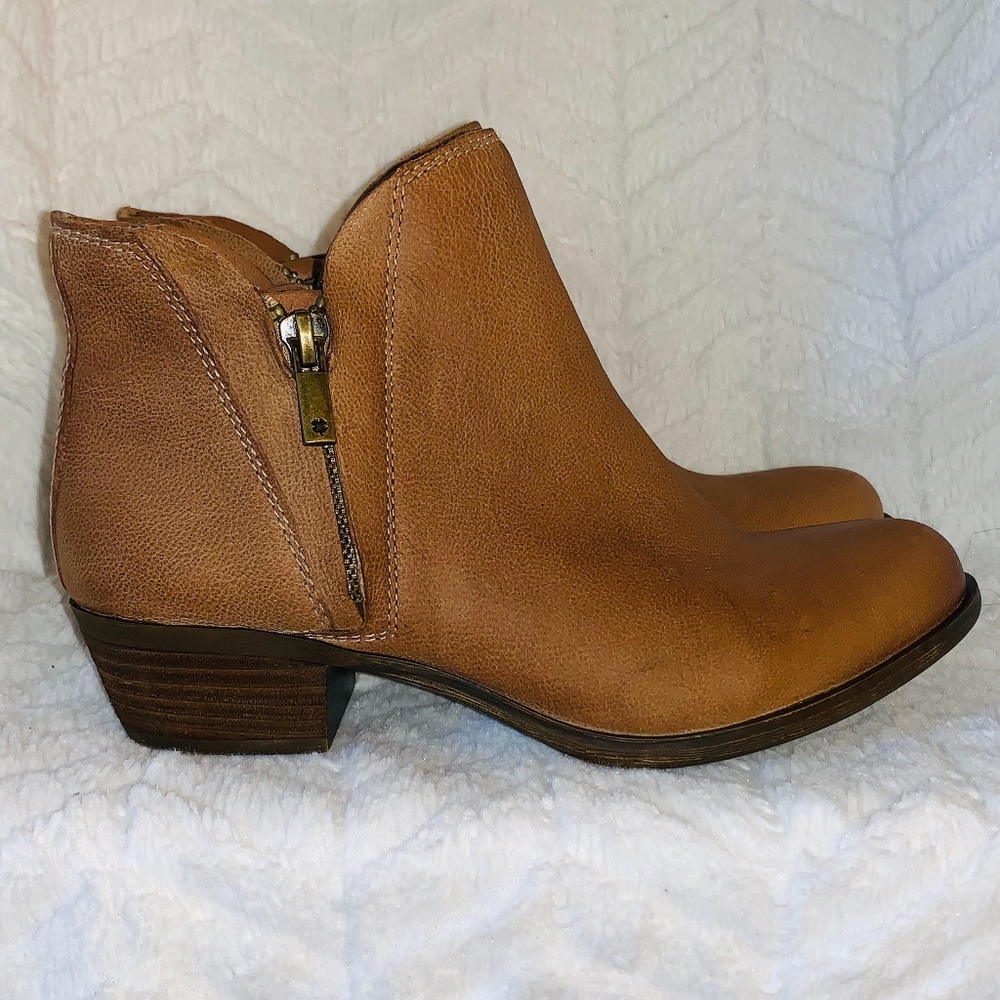 Lucky Brand Ankle Boots Distressed Leather Sz 6